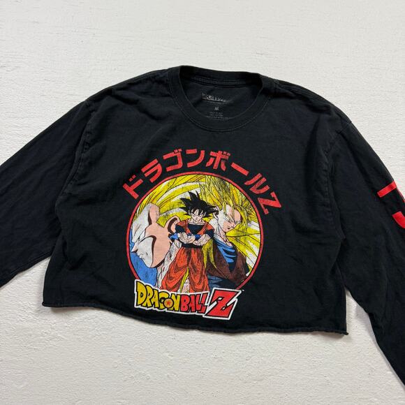 Reworked Dragon Ball Z Crop Long Sleeve Graphic Tee, Size Medium - Picture 2 of 6